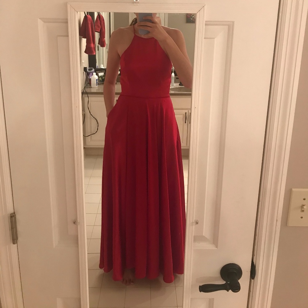 Red Junior Formal Dress Size 11, Unaltered